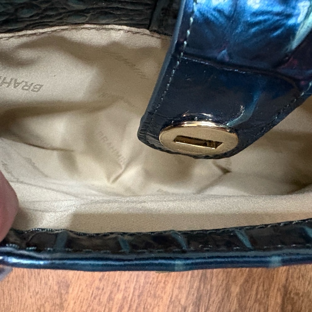 **SOLD**Brahmin NWOT Large Leia - Blue Patina Melbourne - 2 Perfect Eyes - Picture 9 of 16